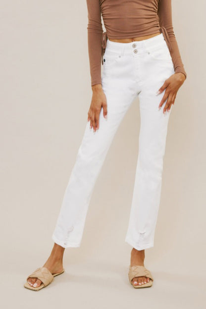 High Rise Slim Straight Jeans