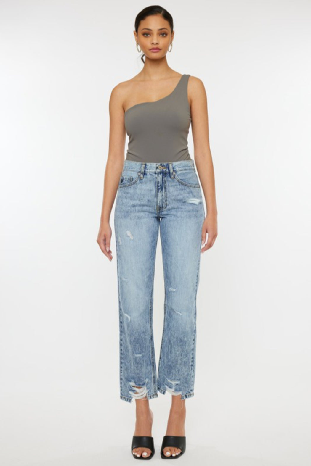 High Rise Straight Leg Jean