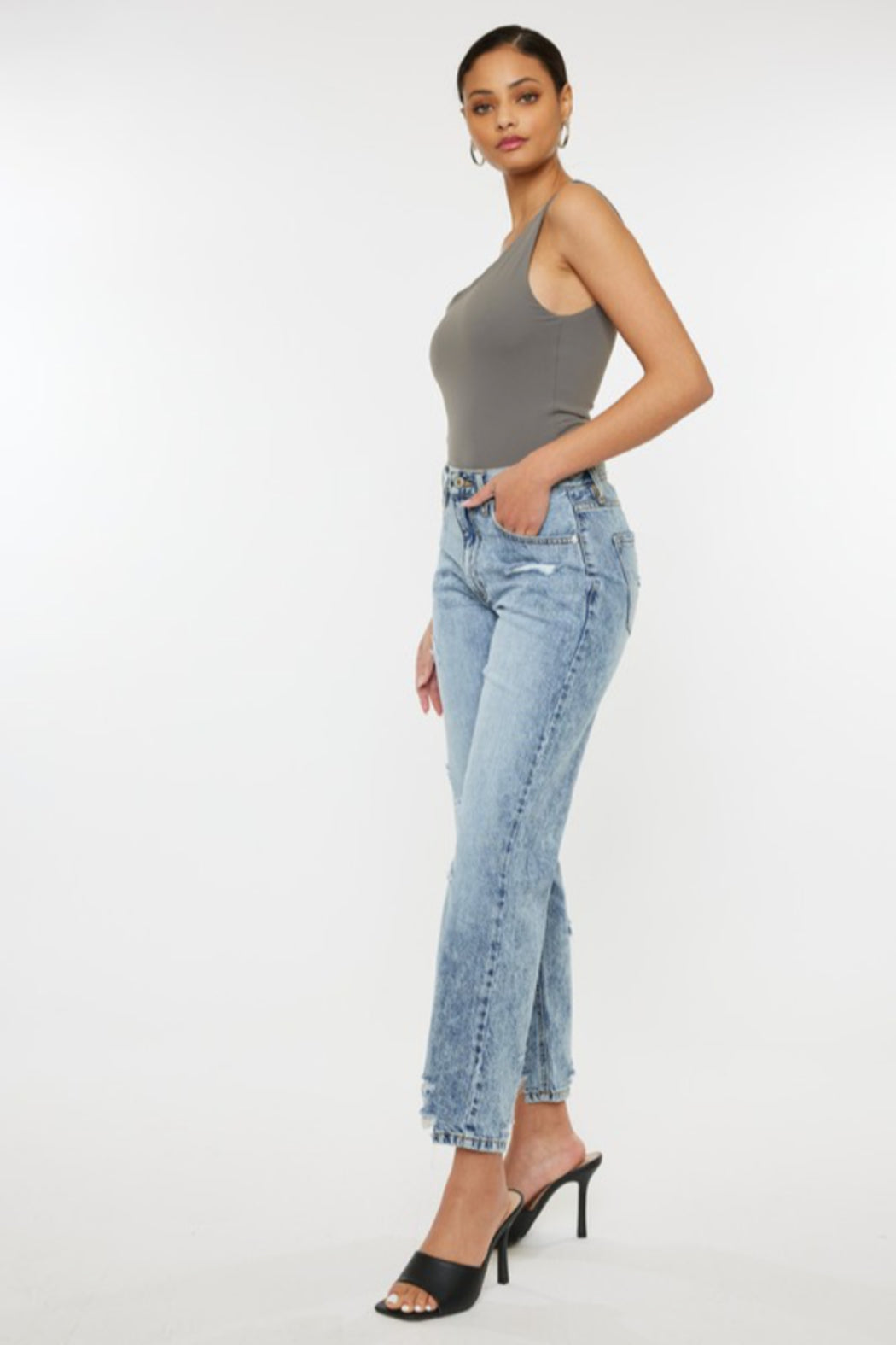 High Rise Straight Leg Jean