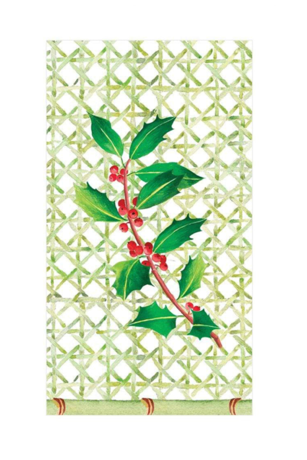 Holly on Trellis Guest Napkin (15)