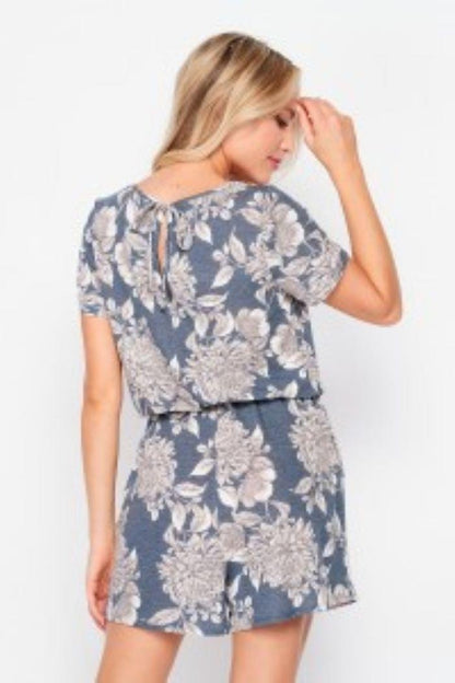 French-Terri Floral-Print Romper