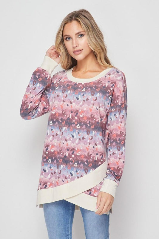 Multi-Color Animal-Print Top
