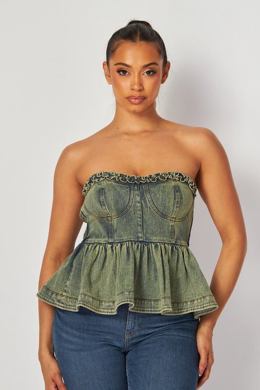 Denim Tube Top