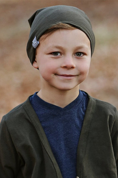 Hunter Green Kids Beanie