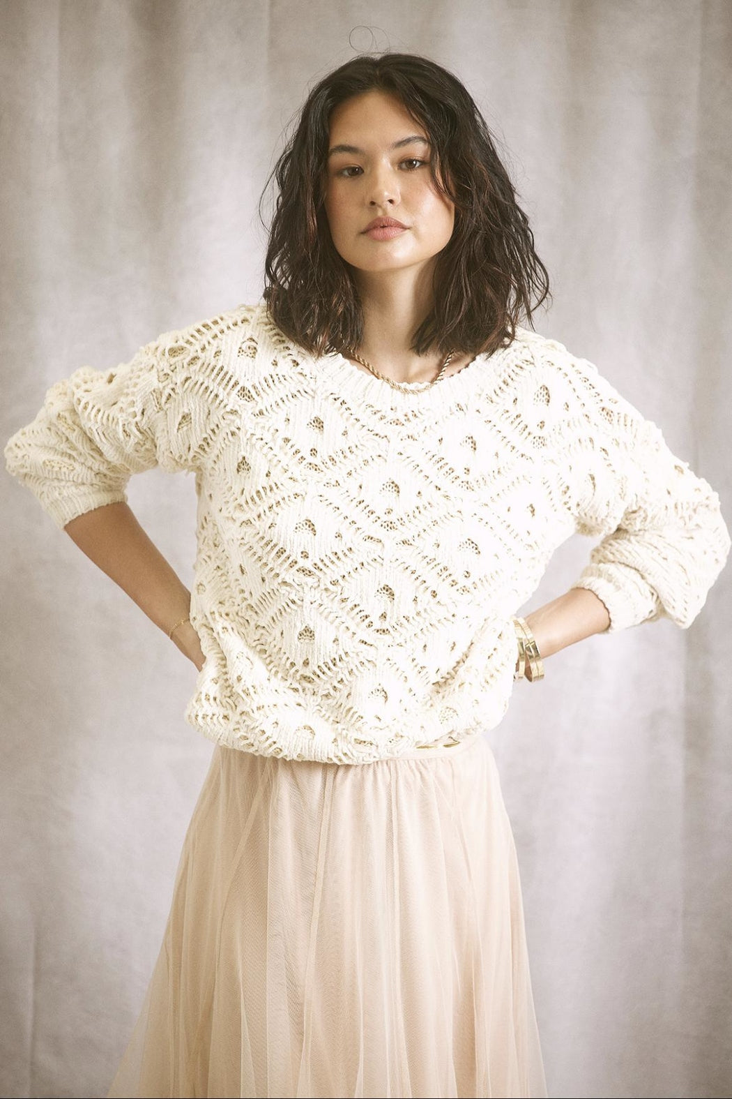 Custard Knit Sweater