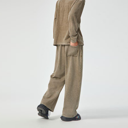 ESSNTIAL ELEMNTS Unisex 360G Acid Wash Wide Pants