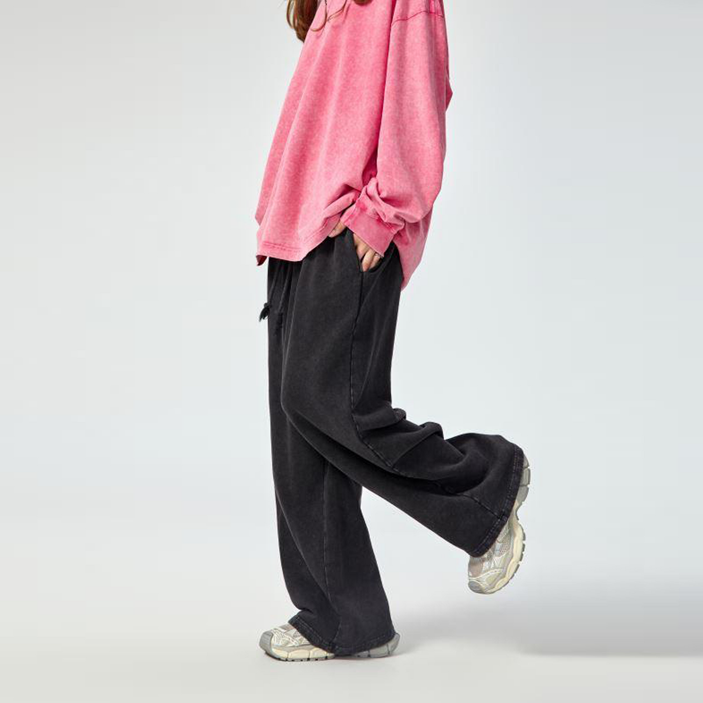 ESSNTIAL ELEMNTS Unisex 360G Acid Wash Wide Pants