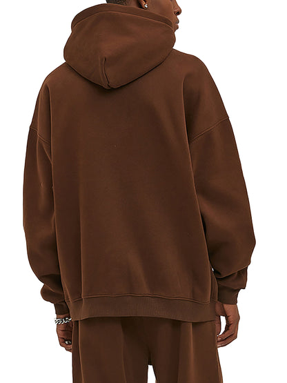ESSNTIAL ELEMNTS Unisex 350G OS Solid Color Fleeced Hoodie