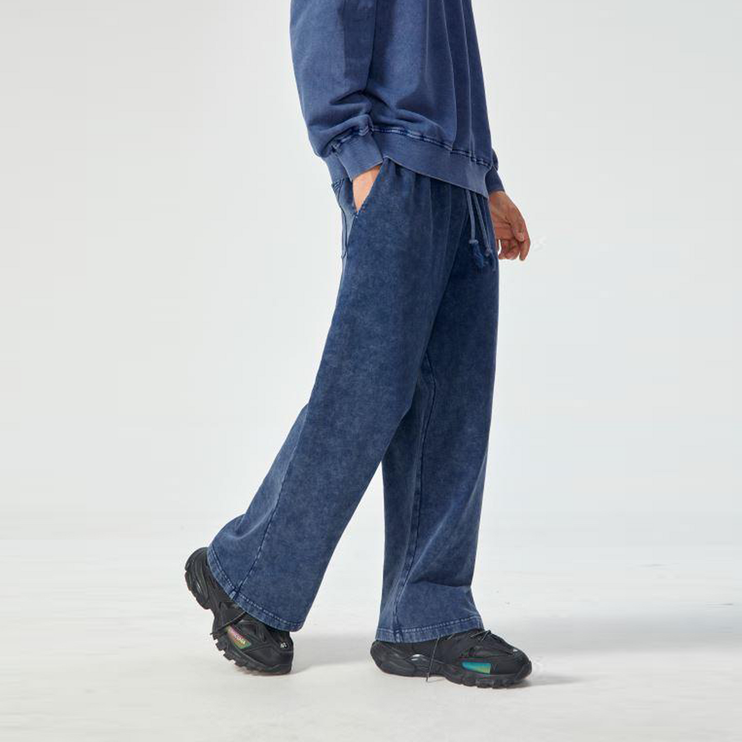 ESSNTIAL ELEMNTS Unisex 360G Acid Wash Wide Pants
