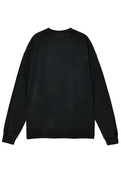 ESSNTIAL ELEMNTS Unisex 250G Acid Wash OS LS Tee
