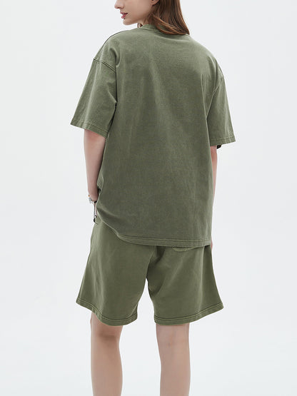 ESSNTIAL ELEMNTS Unisex DS Vintage Stone Wash Tee