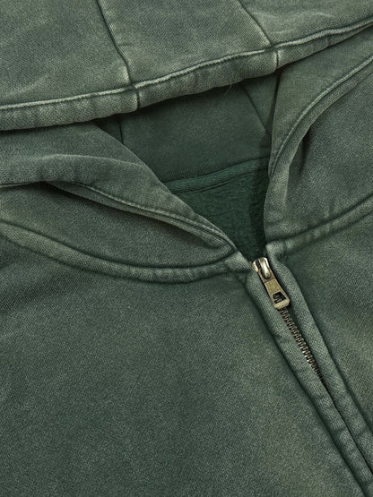 ESSNTIAL ELEMNTS Unisex 360G Snow Washed Zipped Hoodie