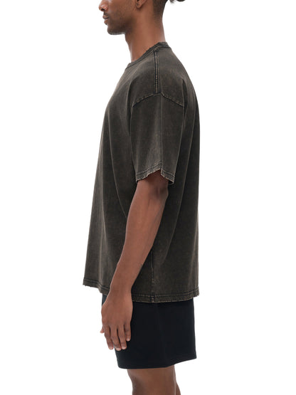 ESSNTIAL ELEMNTS Unisex 250G Frayed Edge VT Washed Tee