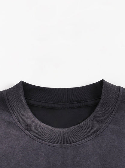 ESSNTIAL ELEMNTS Unisex Fade Wash Drop Shoulder Tee