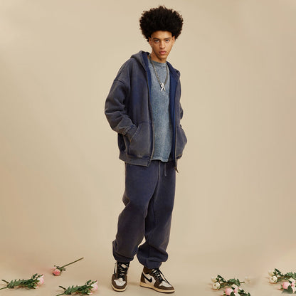 ESSNTIAL ELEMNTS Unisex 360G Snow Washed Zipped Hoodie