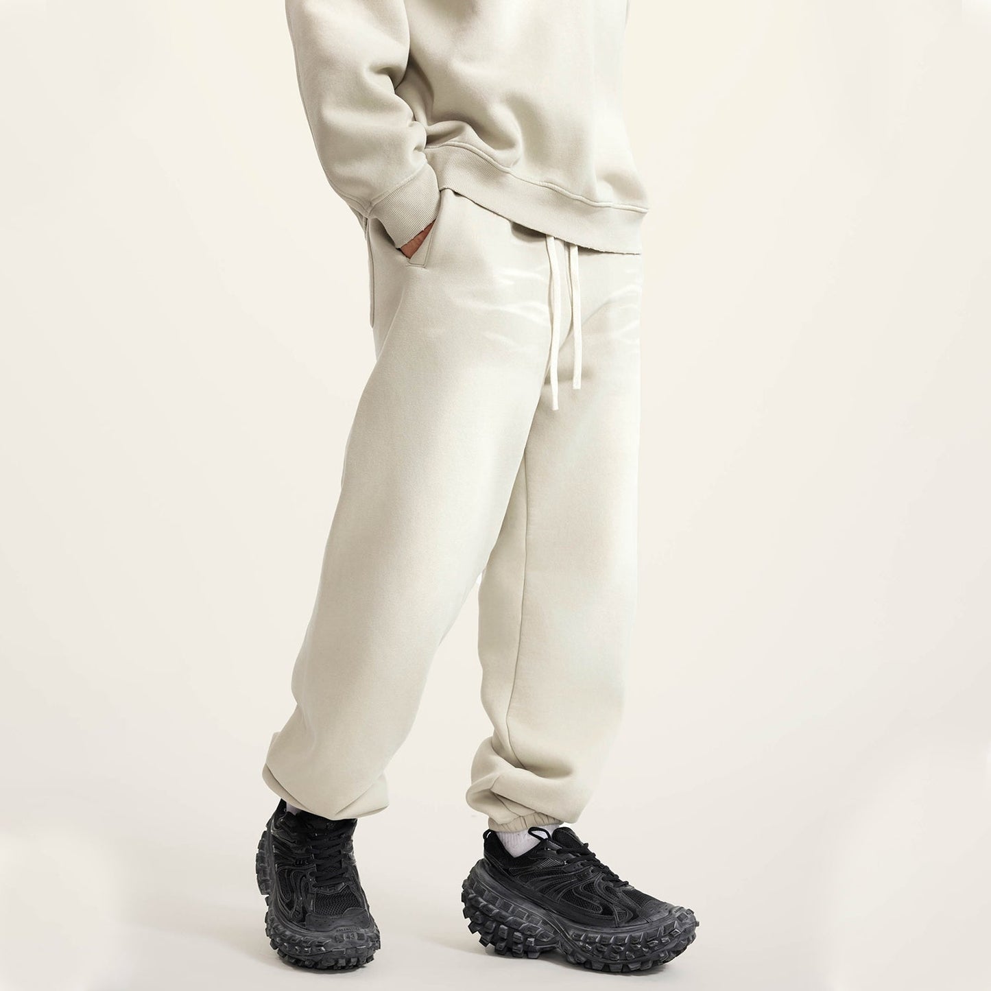ESSNTIAL ELEMNTS Unisex 375G Faded Wash Fleece Joggers