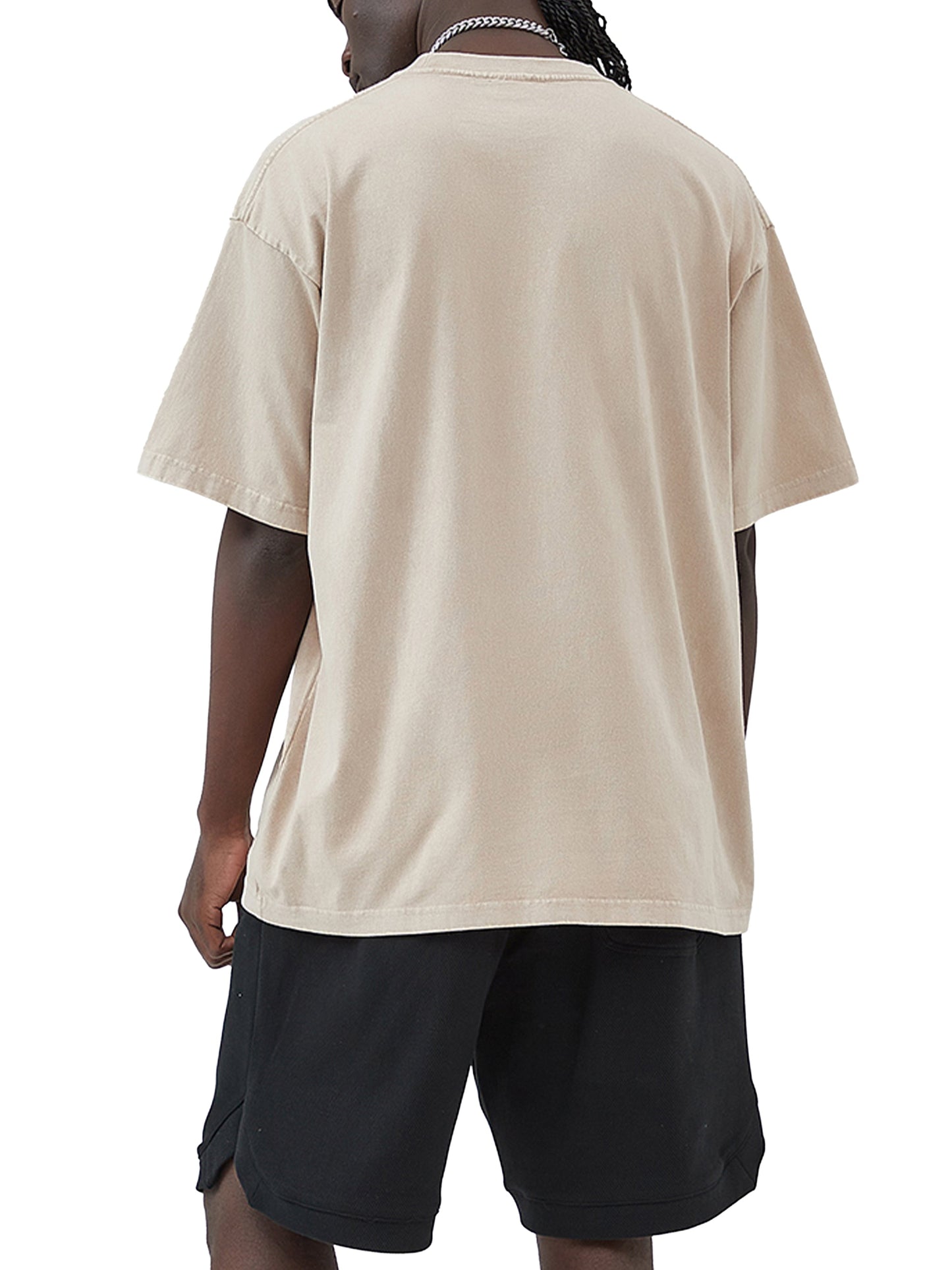 ESSNTIAL ELEMNTS Unisex 250G Acid Wash Oversize Tee