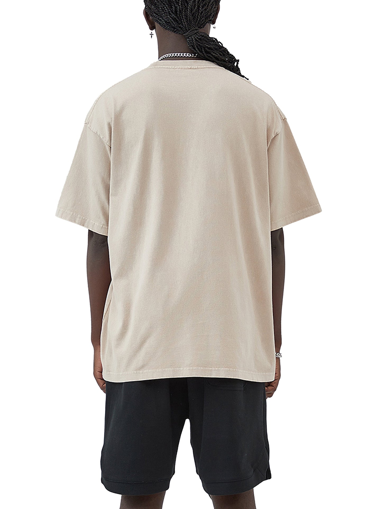 ESSNTIAL ELEMNTS Unisex 250G Acid Wash Oversize Tee