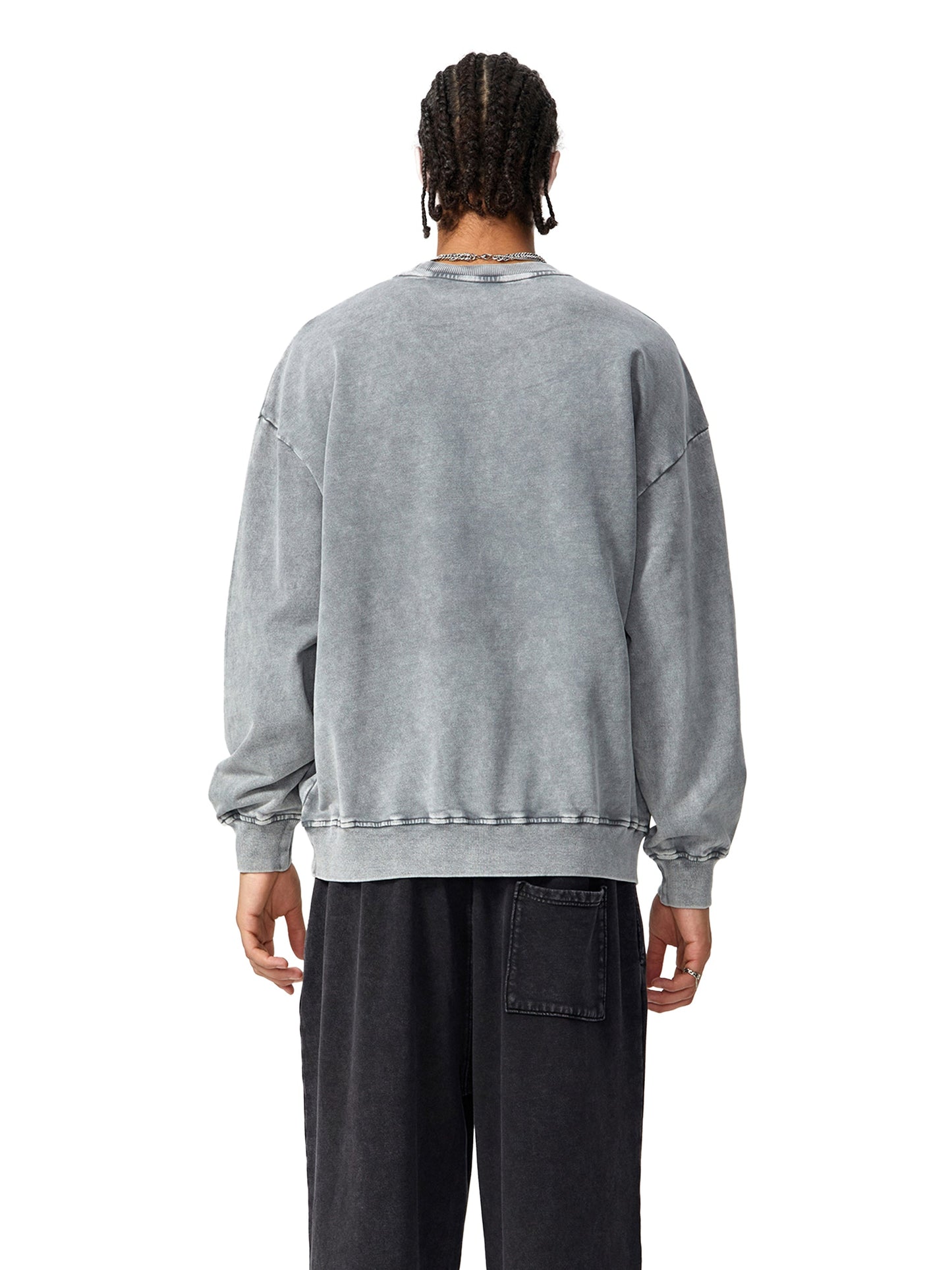 ESSNTIAL ELEMNTS Unisex 360G Acid Wash Sweatshirt