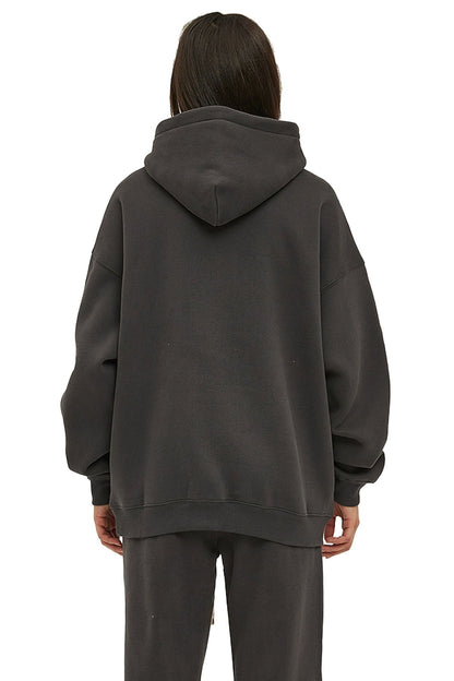 ESSNTIAL ELEMNTS Unisex 350G OS Solid Color Fleeced Hoodie