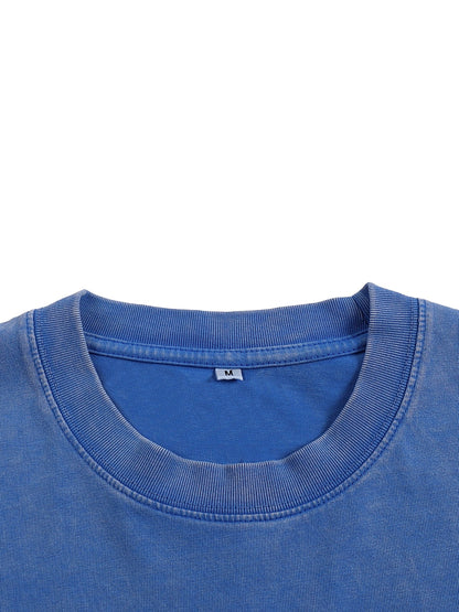 ESSNTIAL ELEMNTS Unisex 250G Acid Wash Oversize Tee