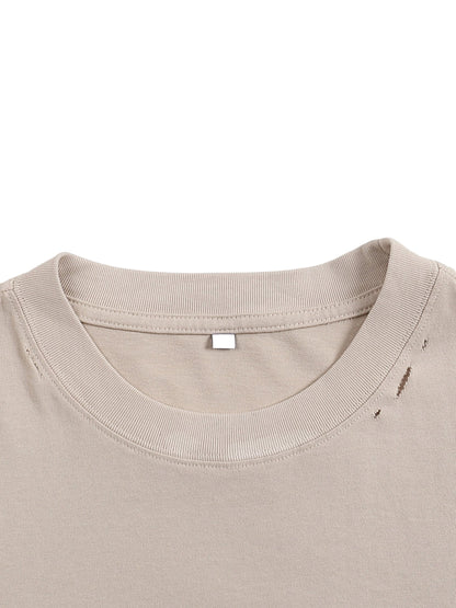 ESSNTIAL ELEMNTS Unisex Oversize DS Frayed Tee