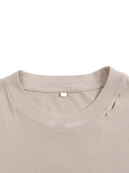 ESSNTIAL ELEMNTS Unisex Oversize DS Frayed Tee
