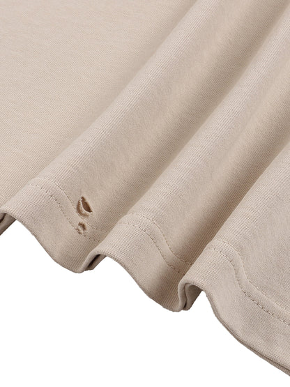 ESSNTIAL ELEMNTS Unisex Oversize DS Frayed Tee