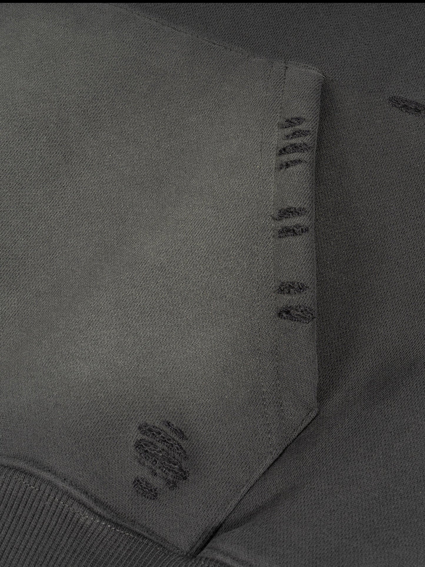 ESSNTIAL ELEMNTS Unisex 630G Frayed Boxy Hoodie