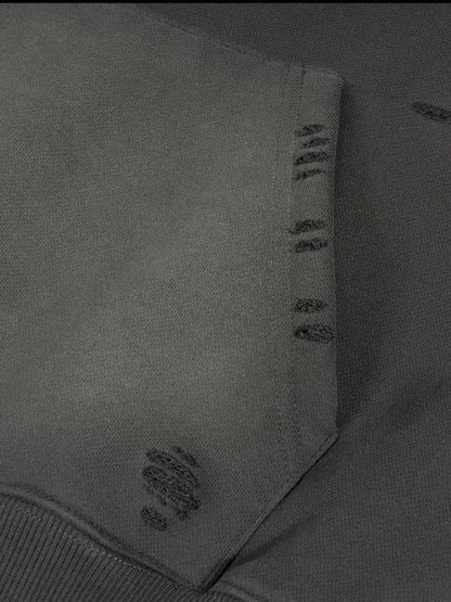 ESSNTIAL ELEMNTS Unisex 630G Frayed Boxy Hoodie