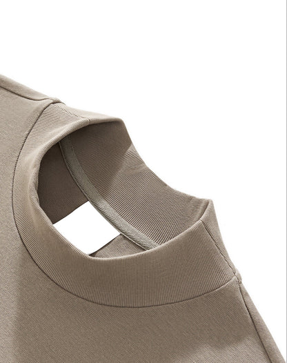 ESSNTIAL ELEMNTS Unisex 305G HW OS Mock Neck Tee