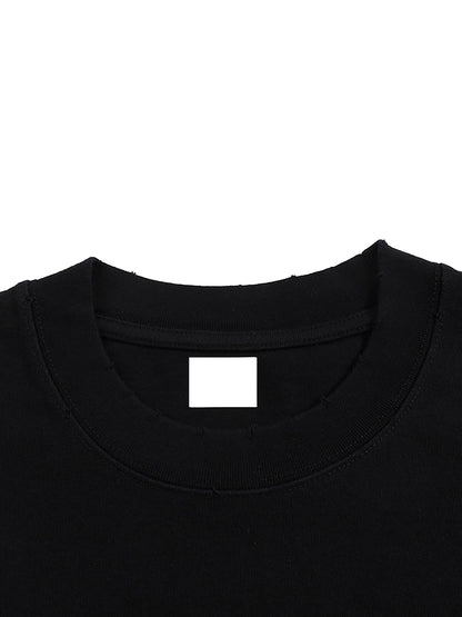 ESSNTIAL ELEMNTS Unisex 400G HW Hand-frayed Tee