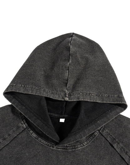 ESSNTIAL ELEMNTS Unisex 240G Snow Washed Hooded Tee