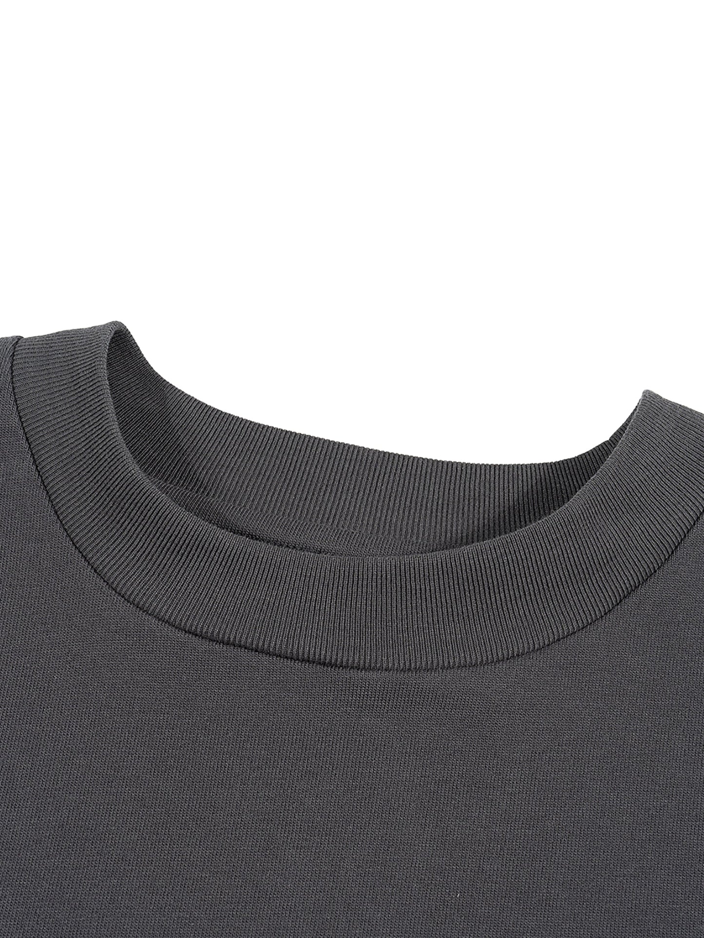 ESSNTIAL ELEMNTS Unisex Raw Edge Boxy Non-Shrink Tee