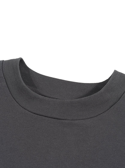 ESSNTIAL ELEMNTS Unisex Raw Edge Boxy Non-Shrink Tee
