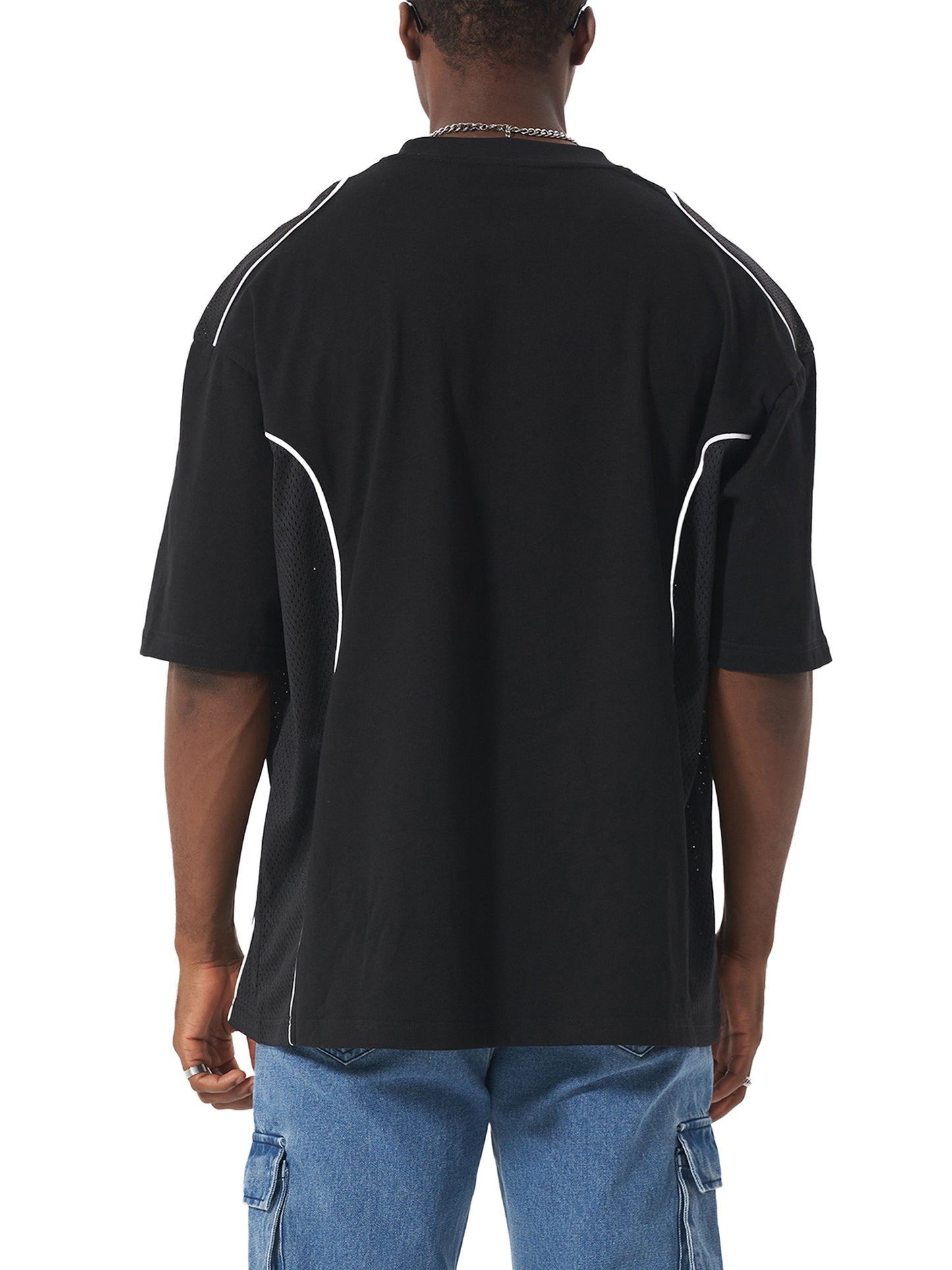 ESSNTIAL ELEMNTS Unisex 240G Piped Panel Tee