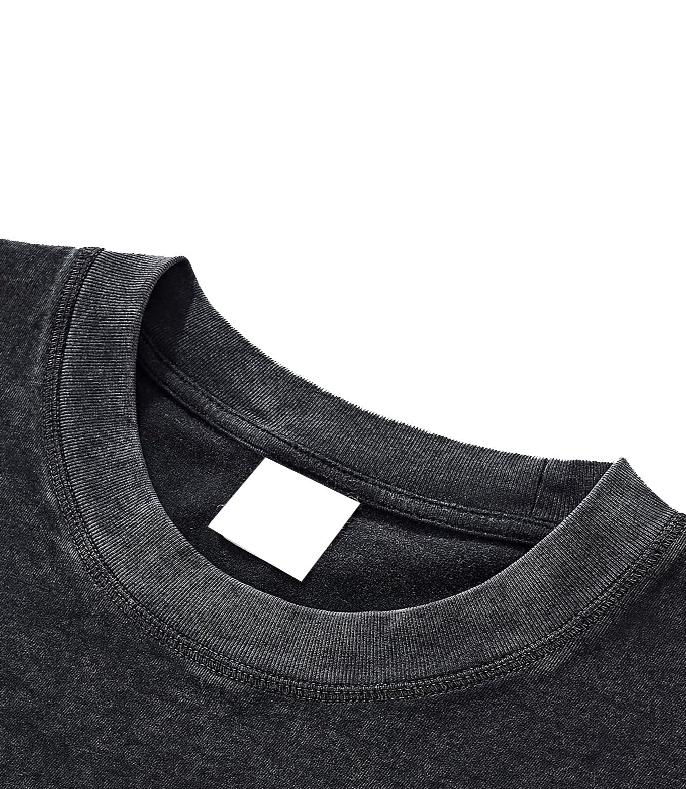 ESSNTIAL ELEMNTS Unisex Raw Edge Washed Boxy Tee