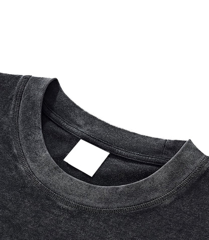 ESSNTIAL ELEMNTS Unisex Raw Edge Washed Boxy Tee
