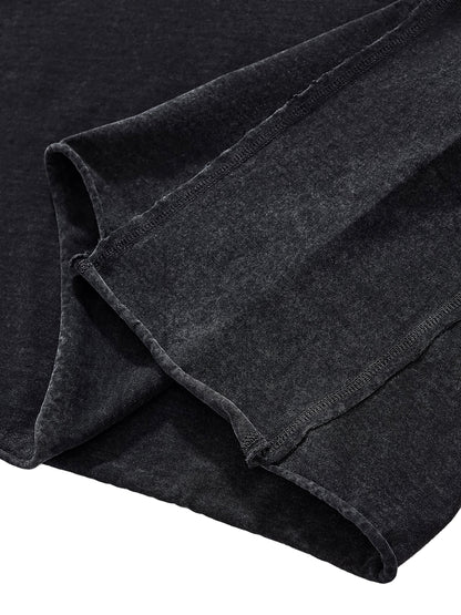 ESSNTIAL ELEMNTS Unisex Raw Edge Washed Boxy Tee