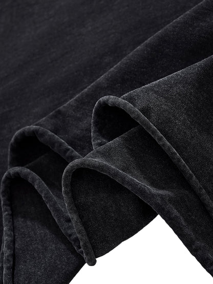 ESSNTIAL ELEMNTS Unisex Raw Edge Washed Boxy Tee