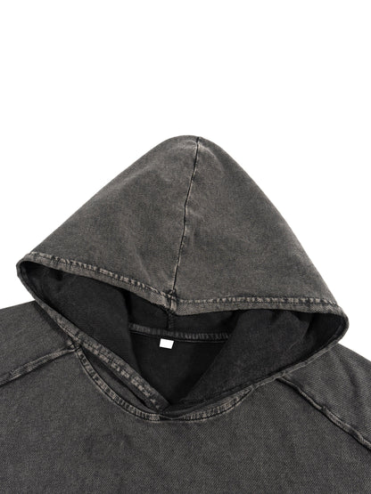 ESSNTIAL ELEMNTS Unisex 240G Snow Washed Boxy Hooded Tank Top