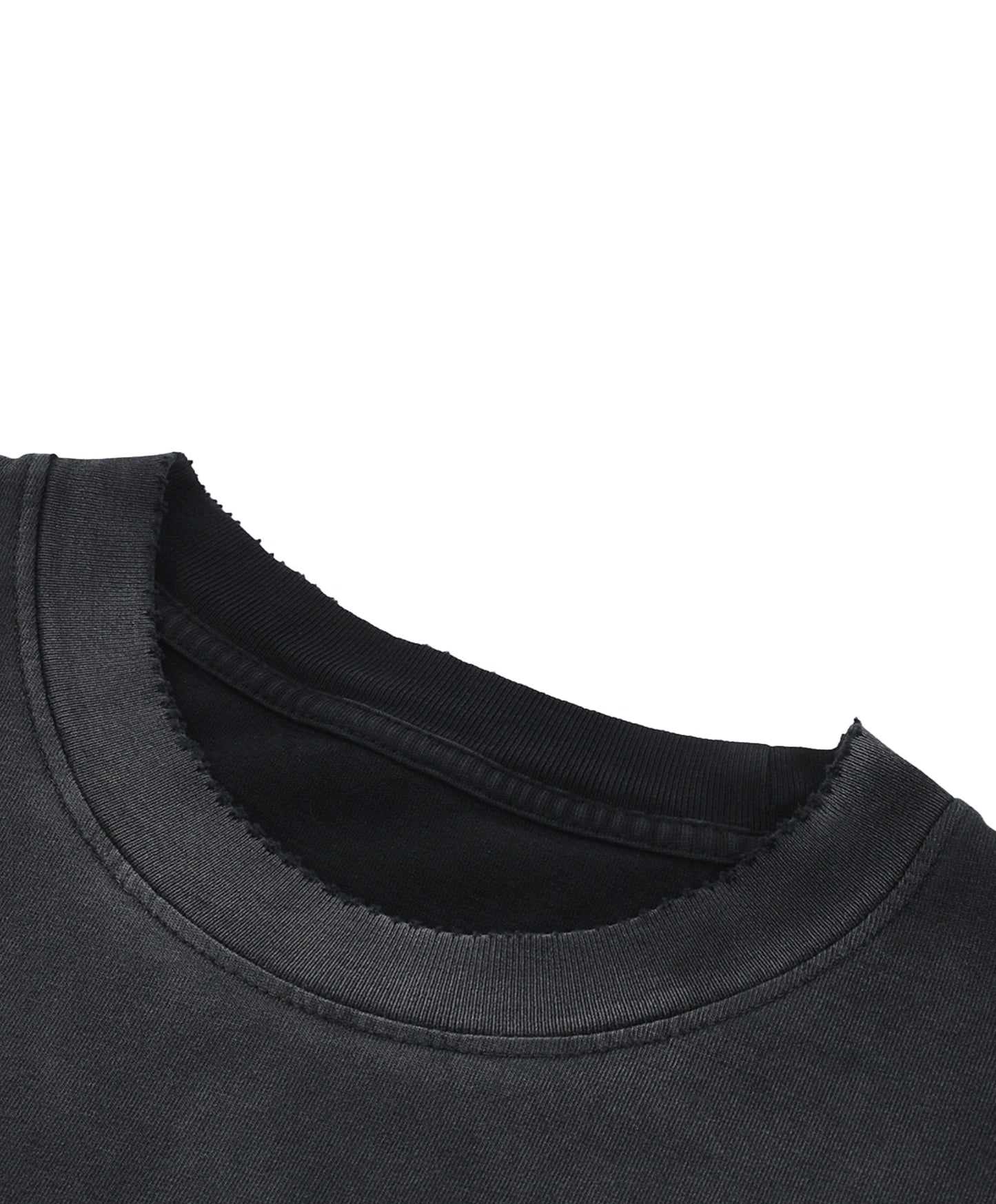 ESSNTIAL ELEMNTS Unisex 260G Sun Fade Hand-Frayed Cotton Tee