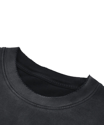 ESSNTIAL ELEMNTS Unisex 260G Sun Fade Hand-Frayed Cotton Tee