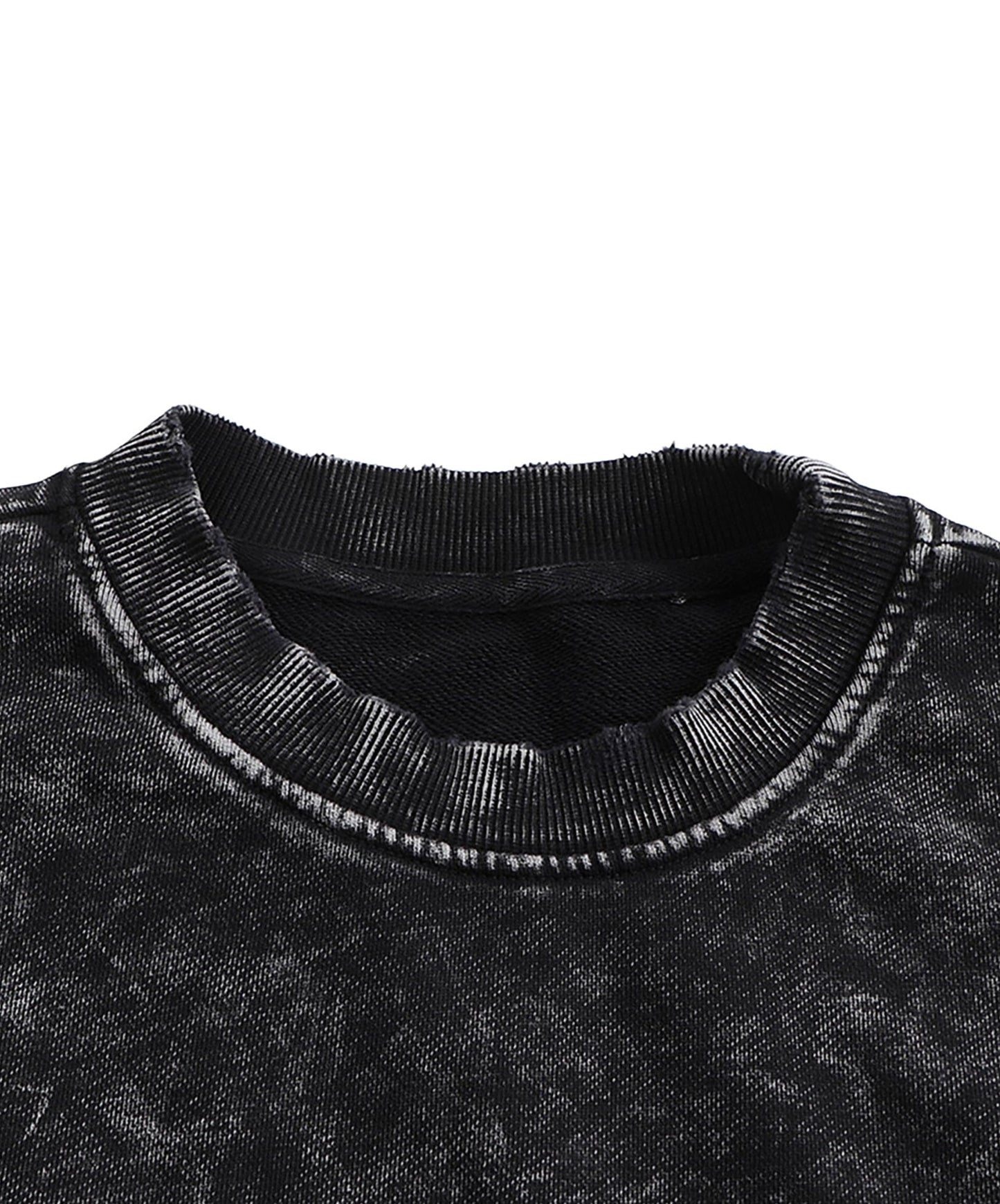 ESSNTIAL ELEMNTS Unisex 360G Snow Washed Hand-Frayed Sweatshirt