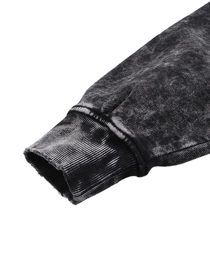 ESSNTIAL ELEMNTS Unisex 360G Snow Washed Hand-Frayed Sweatshirt