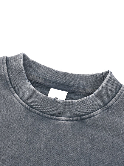 ESSNTIAL ELEMNTS 380G Women's Washed Raw Edge Crop