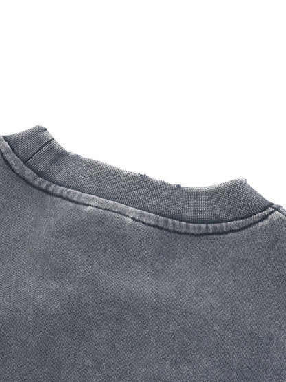 ESSNTIAL ELEMNTS 380G Women's Washed Raw Edge Crop
