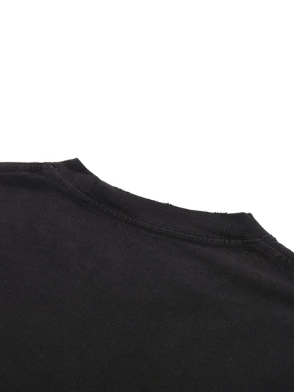 ESSNTIAL ELEMNTS Unisex 270G Snow Washed Raw‑Hem Tee