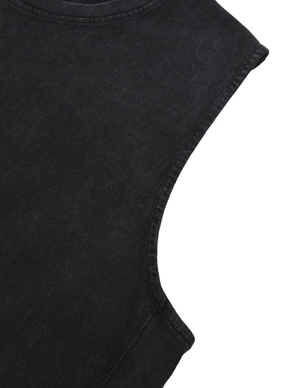 ESSNTIAL ELEMNTS Unisex 275G Washed Raw-Hem Tank