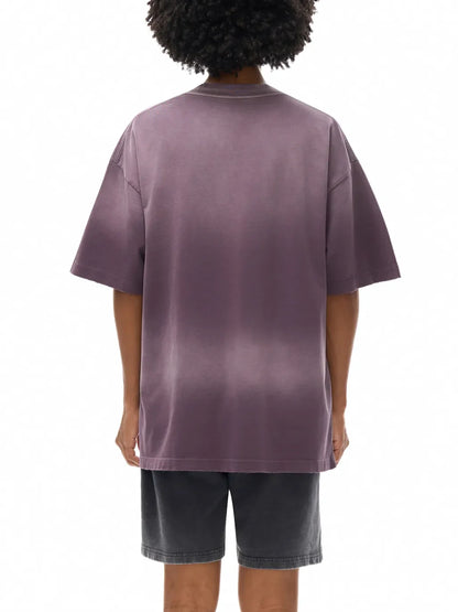 ESSNTIAL ELEMNTS Unisex 260G Sun Fade Hand-Frayed Cotton Tee
